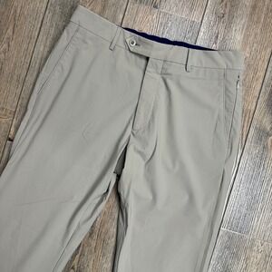 Zanella Noah Active Tan Trousers Men 32x28 Made in Italy Stretch Pants